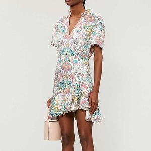 Sandro Irenn Graphic-print Woven Dress